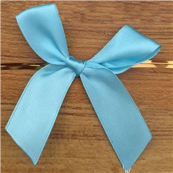 Твист лента с бантиком (голубой, 8 см) 50 шт