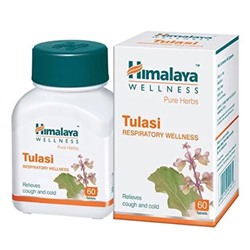 TULASI Respiratory Welness HOLY BASIL, Himalaya (ТУЛАСИ (Базилик священный), помощь при простуде, Хималая), 60 таб.