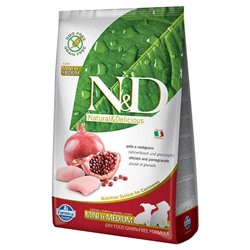 Фармина N&D Dog Chicken&Pomegranate Adult Mini  для собак Курица-Гранат 0,8кг 1037-56АГ