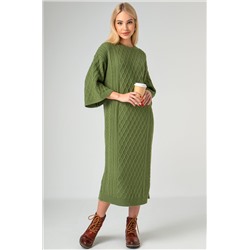 Женское теплое вязаное платье Happyfox