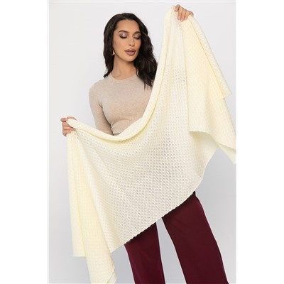 Вязаный палантин (молочный) ВП02-1М