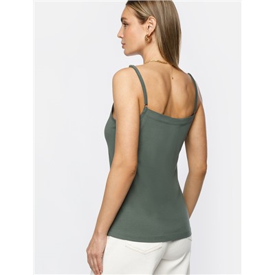 Топ из премиального хлопка с эластаном