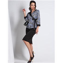 Костюм трикотажный с юбкой рукав три четверти