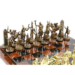 Шахматы из обсидиана "Греческая мифология" 430*430мм