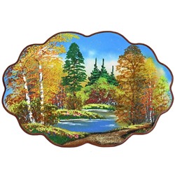 Картина с рисунком из камня, осень "облачко" 46*31,5см, 700г