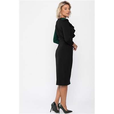 Платье Эванесса (черно-зеленое) П12749-35М