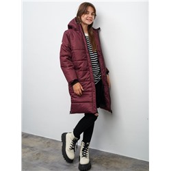 Пальто зимнее для девочки мембрана бордо