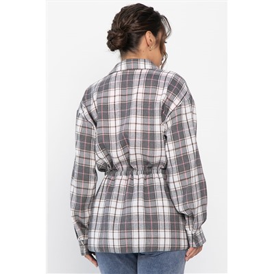 Рубашка хлопковая Джанет (серо-коричневая) Б14276-4М