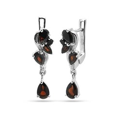 Серьги из серебра гранат, Иванна