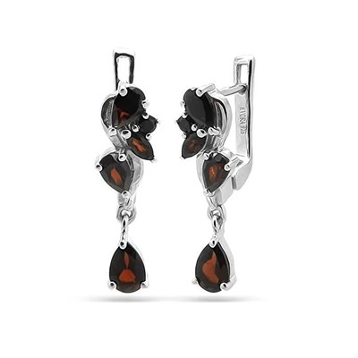 Серьги из серебра гранат, Иванна