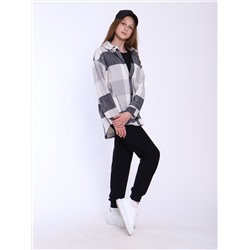 Рубашка "Гранж" серая клетка
