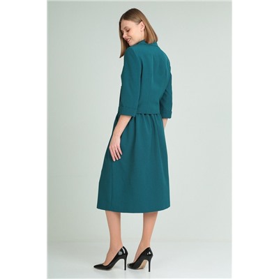 Viola Style 2655-3 темно-бирюзовый_с_принтом, Юбка,  Жакет