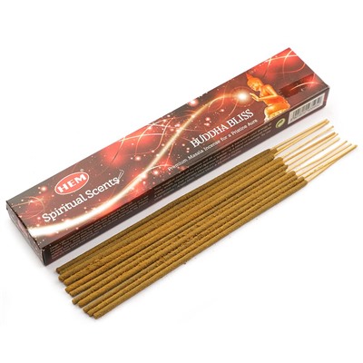 BUDDHA BLISS Premium Masala Incense, Hem (БЛАЖЕНСТВО БУДДЫ премиум масала благовония палочки, Хем), уп. 15 г.