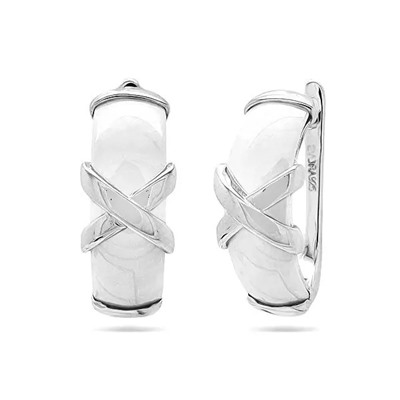 Серьги из серебра керамика, МКВ1760б