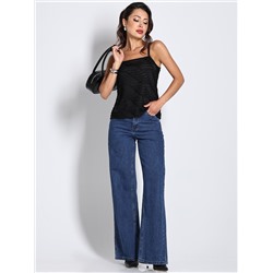 Топ черный с рюшами