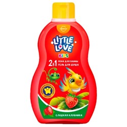 LITTLE LOVE Пена д/ванны+гель д/душа 2в1 Сладкая клубника 400мл