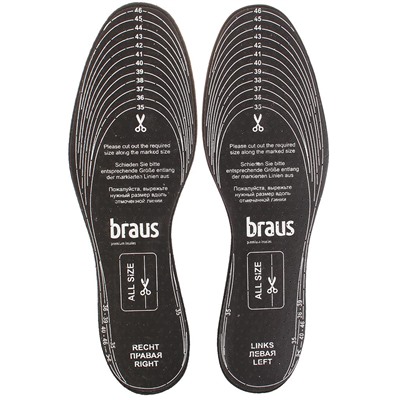 Стельки БЕЗРАЗМЕРНЫЕ Braus 7820