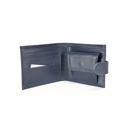 Портмоне мужское Croco-ПР-901 натуральная кожа 2 отд,  4 карм,  синий орфей (151)  227364