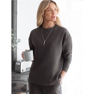 Джемпер из облегченного футера  с эластаном