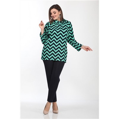 Lady Style Classic 2333/1 зеленый-темно-синий, Джемпер