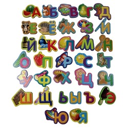 Азбука деревянная на магнитах