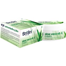 ALOE VERA VIT-E Cream Sri Sri Tattva (Многоцелевой крем с Алоэ (алое) вера и Витамином Е, Шри Шри Таттва), 100 г.