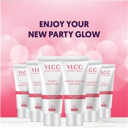 PARTY GLOW FACIAL KIT For Instant Glow & Even Skin Tone, VLCC (СИЯНИЕ ДЛЯ ВЕЧЕРИНКИ набор - Мгновенное сияние и Ровный тон кожи), 60 г. (6x10 г.)
