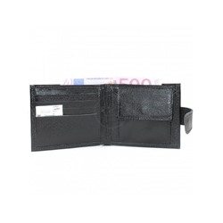Портмоне мужское Croco-ПР-903 натуральная кожа 3 отд,  3 карм,  черный матовый (3)  207300