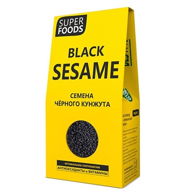 Семена кунжута черного Black Sesame Seeds, 150г К 6693