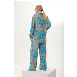 DAVA 167 серый-голубой, Брюки,  Блуза