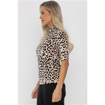 Блуза трикотажная Новый день НЬЮ (бежевая) Б14369-19М