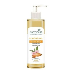 ALMOND OIL, Ultra Rich Body Wash, Biotique (МИНДАЛЬНОЕ МАСЛО, Питательный гель для душа, Для всех типов кожи, Биотик), 200 мл.