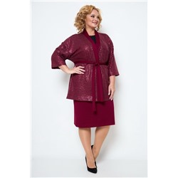 Michel chic 1253 бордовый, Кардиган,  Юбка