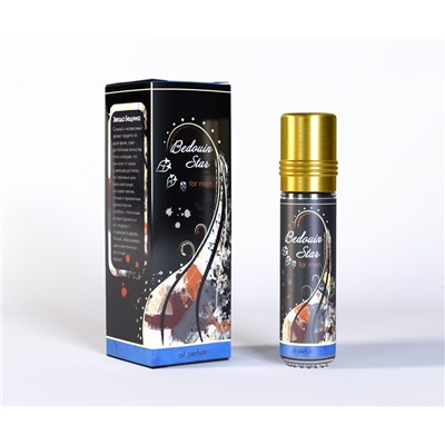 BEDOUIN STAR for men, Shams Natural Oils (ЗВЕЗДА БЕДУИНА мужские духи на основе масла, дерево-ваниль), 10 мл.
