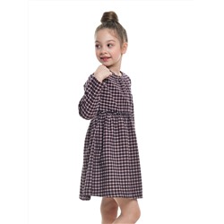Платье UD 6820 син/бордо клетка