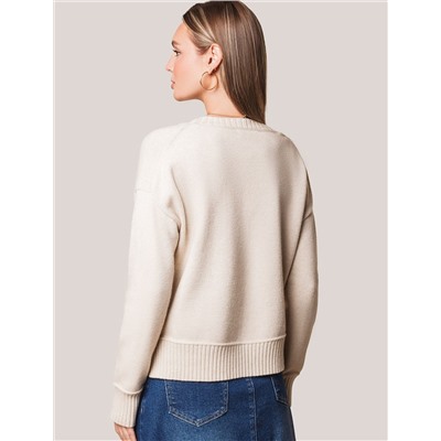 Базовый джемпер из мягкой пряжи с кашемиром с разрезами по бокам