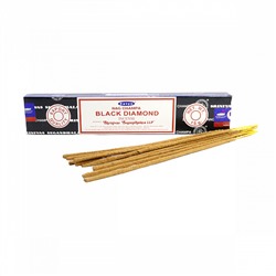 Nag Champa BLACK DIAMOND Incense, Satya (Благовония НАГ ЧАМПА ЧЁРНЫЙ БРИЛЛИАНТ, Сатья), 15 г.