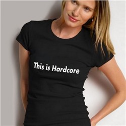 Футболка женская с надписью "This is Hardcore"