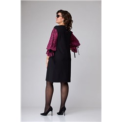 EVA GRANT 7060 черный+розовый, Платье