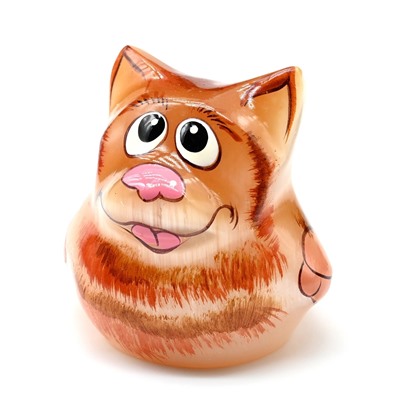 Скульптура из селенита "Кот" 45*37*41мм