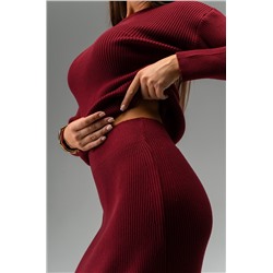 Женский вязаный костюм с юбкой Happyfox