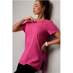 Женская удлиненная футболка с разрезами Happyfox