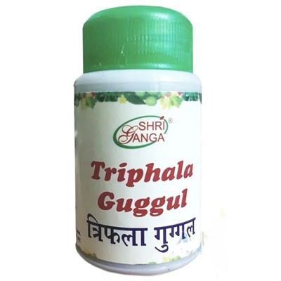 TRIPHALA GUGGUL, Shri Ganga (ТРИФАЛА ГУГГУЛ в таблетках, для очищения, омоложения организма, Шри Ганга), 50 г.