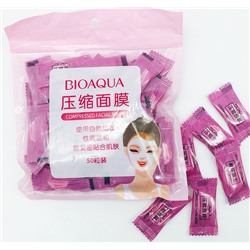 Прессованная ,сухая маска -салфетка для лица, Bioaqua Compressed Facial Mask, 1 шт.