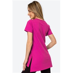 Женская удлиненная футболка с разрезами Happyfox