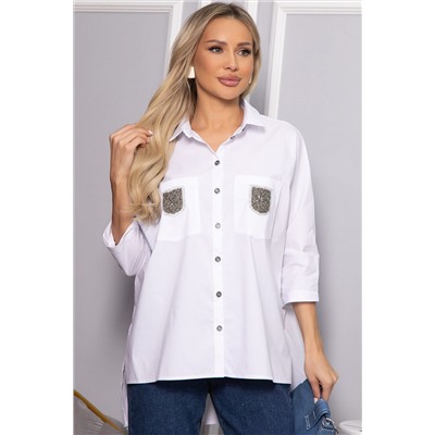 Рубашка хлопковая Аристократка НЬЮ (белая) Б14483-10М