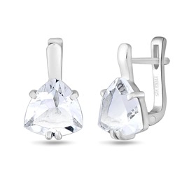 Серьги, горный хрусталь, Бриллиант