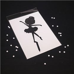 Топпер силуэт "Балерина маленькая"  цветной 9*15 см