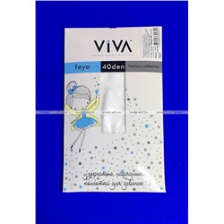 VIVA Feya (Фея) школьные детские колготки гладкие 40 den белые