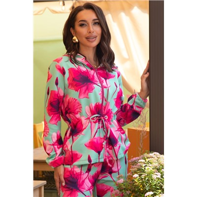 Костюм Бомба стиля (розово-мятный) К13142-6М